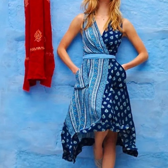 Maeve Dresses & Skirts - *PRICE IS FIRM* Maeve Eclipsed faux wrap dress in a paisley prints